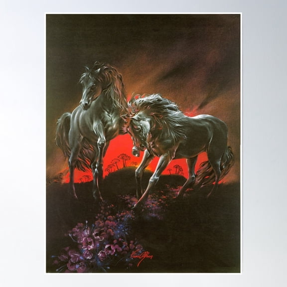 Dark Horses Poster Wall Art, Modern Wall Decor, 12x18 UNFRAMED