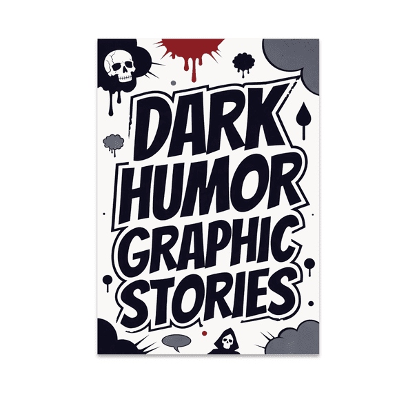 Dark Humor Graphic Stories - Edgy Comic Art Enthusiast - 13x19 Poster Print