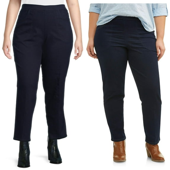 JMS Just My Size by Hanes Women's Plus Size 2 Pocket Pull On Pants, Single and 2 Pack
