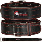 Dark Iron Fitness Weight Lifting Belt for Men & Women - 100% Leather Gym Belts for Weightlifting, Powerlifting, Strength Training, Squat or Deadlift Workout up to 600 Lbs﻿