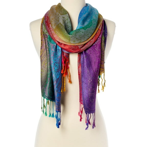 Dark Jewel Scarfs for Women Acrylic Scarf Luxury Satin Shawl Wraps Winter Scarfs for Women Cozy Lightweight Scarves by Goood Times