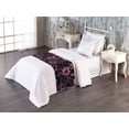thumbnail image 1 of Dark Jungle Bed Runner, Botany Theme Purplish Tone Flowers Boho with Psychedelic Leaves, Decorative Accent Bedding Scarf for Hotels Homes & Guest Rooms, Twin, Pale Fuchsia Dark Fuchsia, by Ambesonne, 1 of 3