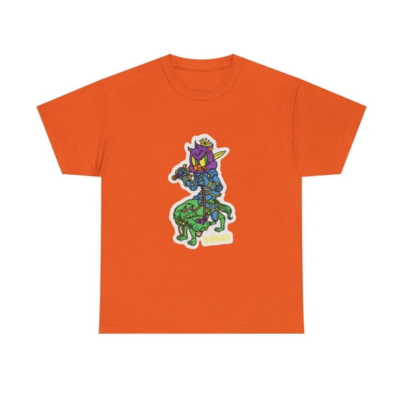 Dark Knight Deathwish 2000s Skateboard Lizard Greco Vintage Classic TShirt Print - Orange / L