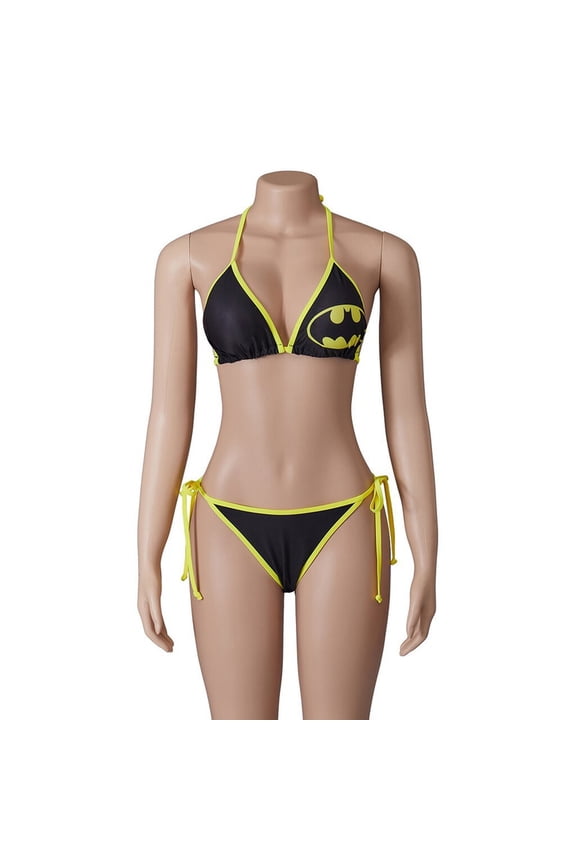 Dark Knight Inspired Black One Piece Swimsuit for Women Hero Style Stretchy Swimwear Costume
