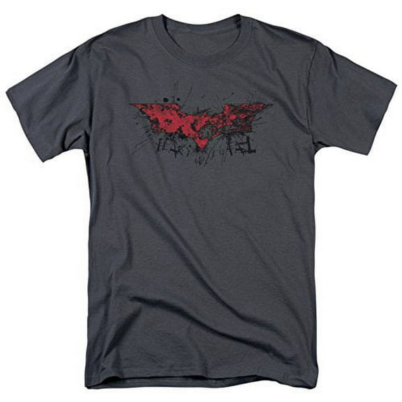 Dark Knight Rises/Fear Logo S/S Adult 18/1   Charcoal     Bm2039
