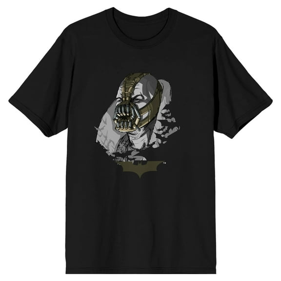 Dark Knight Trilogy Bane Villain Men's Black Graphic Tee-Medium
