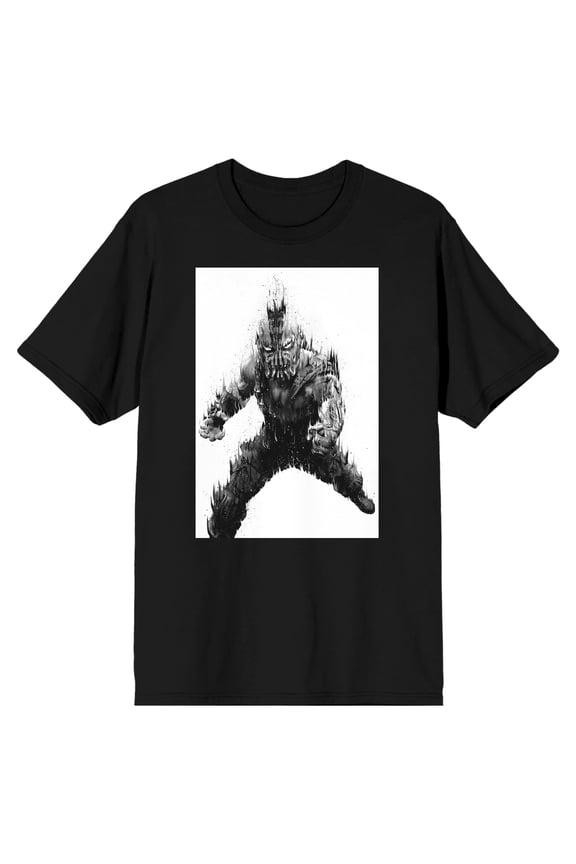 Dark Knight Trilogy Bane Villain Men's Black Graphic Tee-Medium