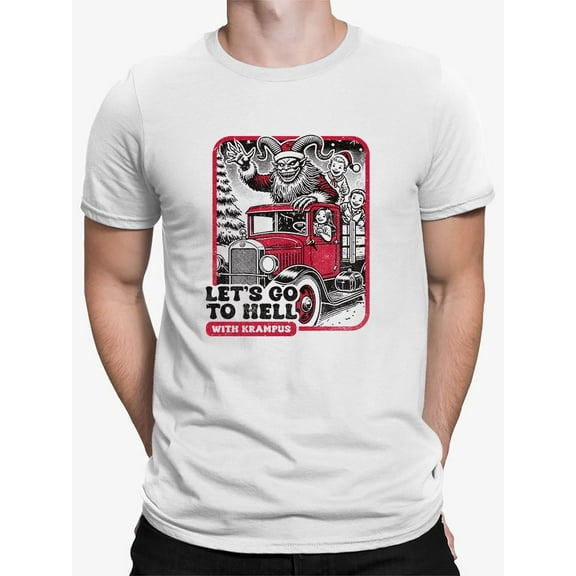 Dark Krampus Creepy Christmas Men's Tshirt