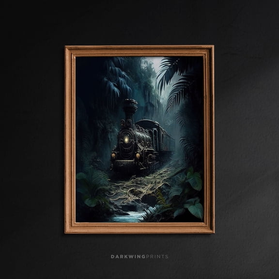Dark Landscape Moody Landscape Print Dark Academia Decor Vintage Gothic Art Forest Wall Art / G Poster Wall Art For Decor Present , Poster Print Only
