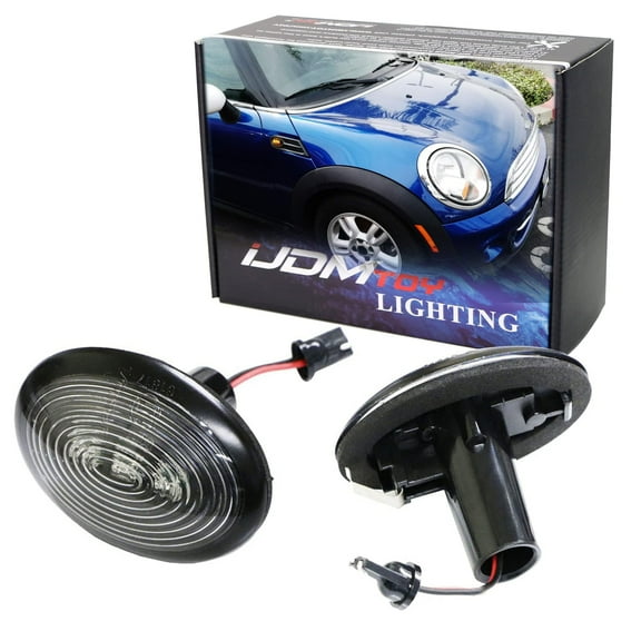 Dark Lens Amber LED Fender Front Side Marker Blinker Lights For 2006-2014 MINI Cooper MKII (2nd Gen) R56 R57 R58 R59