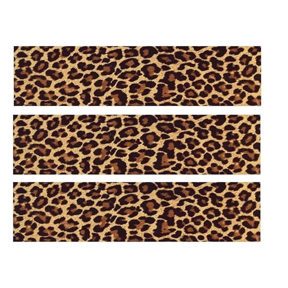 Dark Leopard Edible Icing Image Cake Border Strips By TNCT