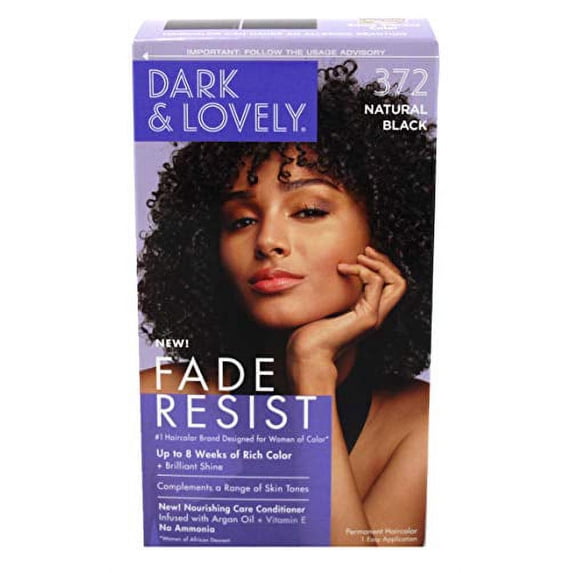 Dark & Lovely 220020 Permanent Haircolor, 372-Natural Black