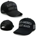 Dark MAGA Hat 4547 Make America Great Again Black Hat Donald Trump