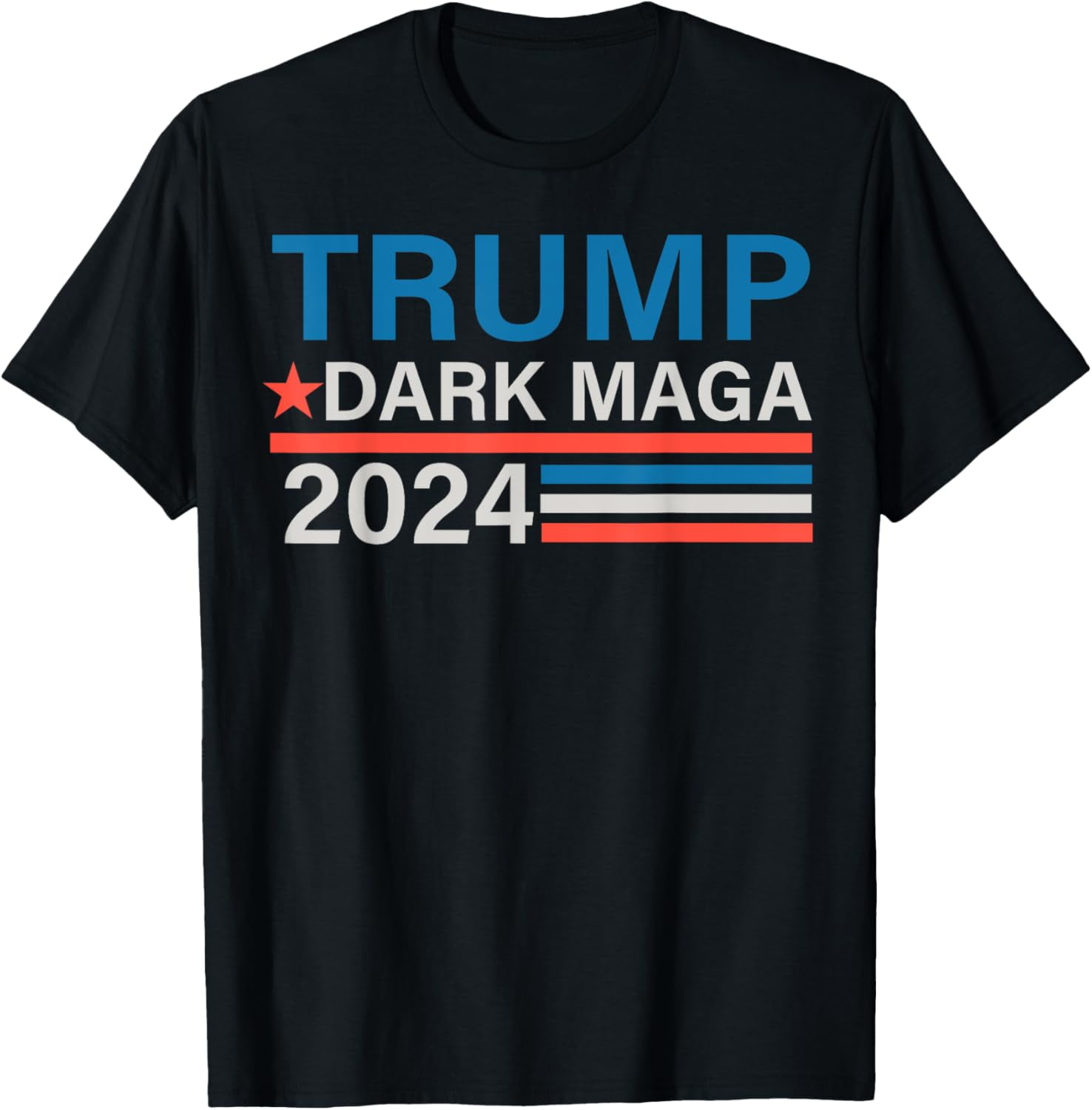 Dark MAGA Trump 2024 US Flag President Campaign Election 24 TShirt