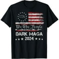 thumbnail image 1 of Dark MAGA Trump 2024 US Flag Vintage President Campaign T-Shirt, 1 of 3