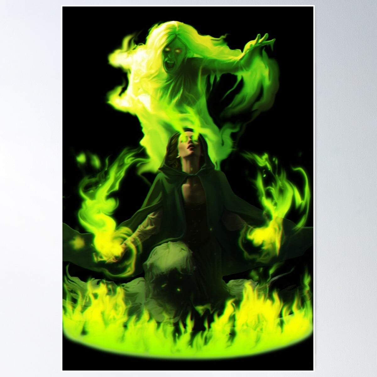 Dark Mage Invocation Poster Wall Art, Modern Wall Decor For Living Room ...