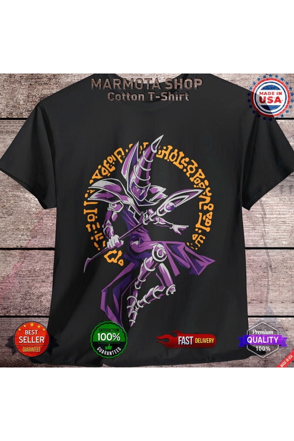 Dark Magician T-Shirt Anime Soft Tee Shirt Yami Atem All Sizes Magic 90s Unisex