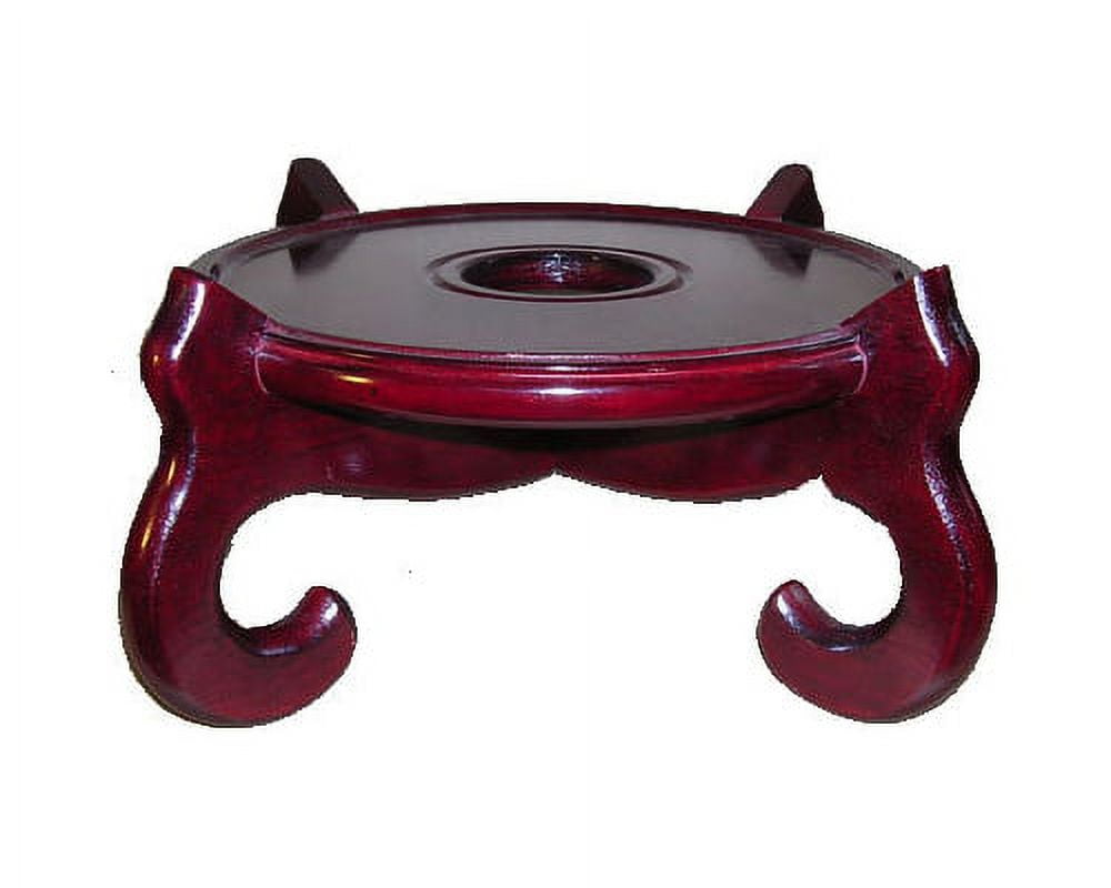 Dark Mahogany Color 4Legged Oriental Fish Bowl Stand (10.5" W x 5" H
