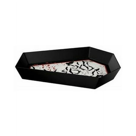 Dark Manor Coffin Shaped Melamine Bowl - 12.08" x 8" | Black | 1 Pc.