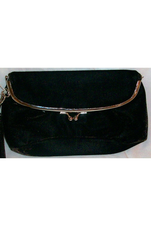 Dark Maroon Velvet Frame Mini Hand Bag/purse New