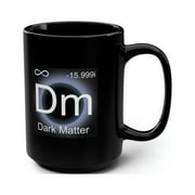 Dark Matter Ceramic Black Mug, 15oz By JC Designs