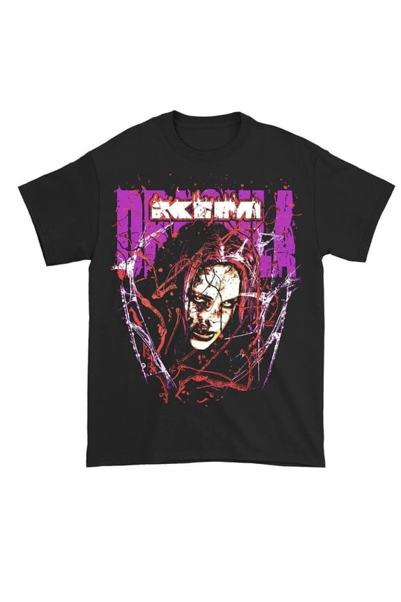 Dark Metal Horror Face Shirt – Gothic Rock Style Graphic for Men