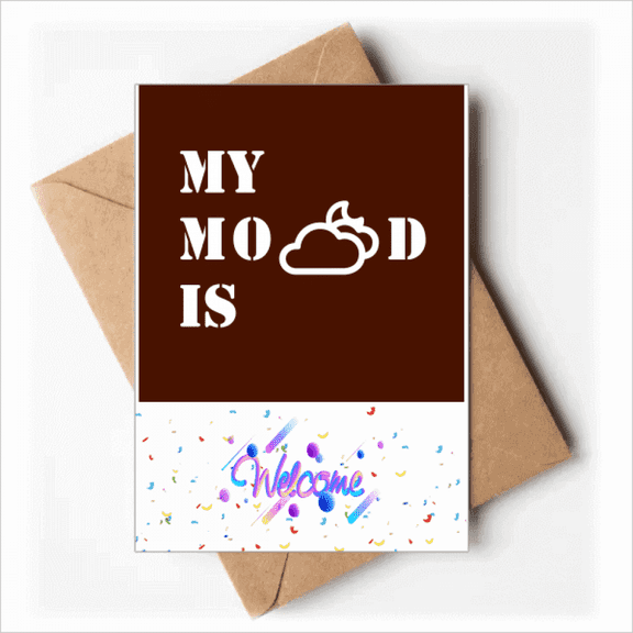 Dark Mood Cloud Weather Art Deco Fashion Welcome Back Greeting Cards Envelopes Blank
