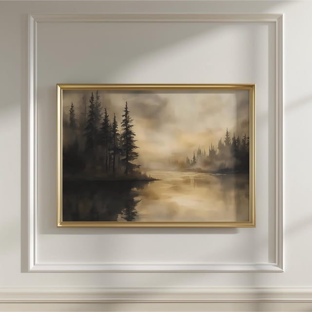 Dark Moody Landscape Poster Abstract Nature Wall Art Poster, Unframed ...