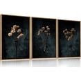 thumbnail image 1 of Dark Moody Wildflowers Framed Canvas Wall Art Set,Minimalist Wildflower Wall Decor,Vintage Black Flower Botanical Painting, Aesthetic Floral Artwork for Living Room,Bedroom,Office-16''x24''x3, 1 of 6