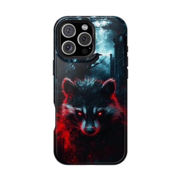 Dark Mysterious Honey Badger Red Eyes Graphic Phone Case for iPhone 11 12 13 14 15 16 17 Pro Max Pixel