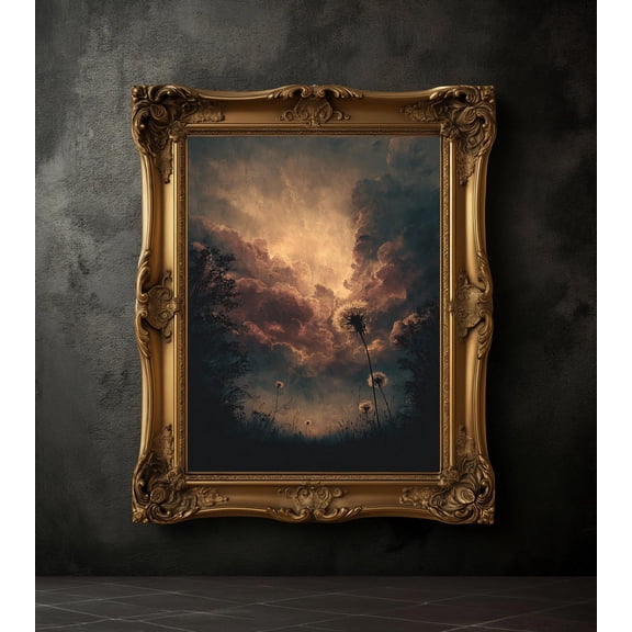 Dark Nature Poster Atmospheric Field Art