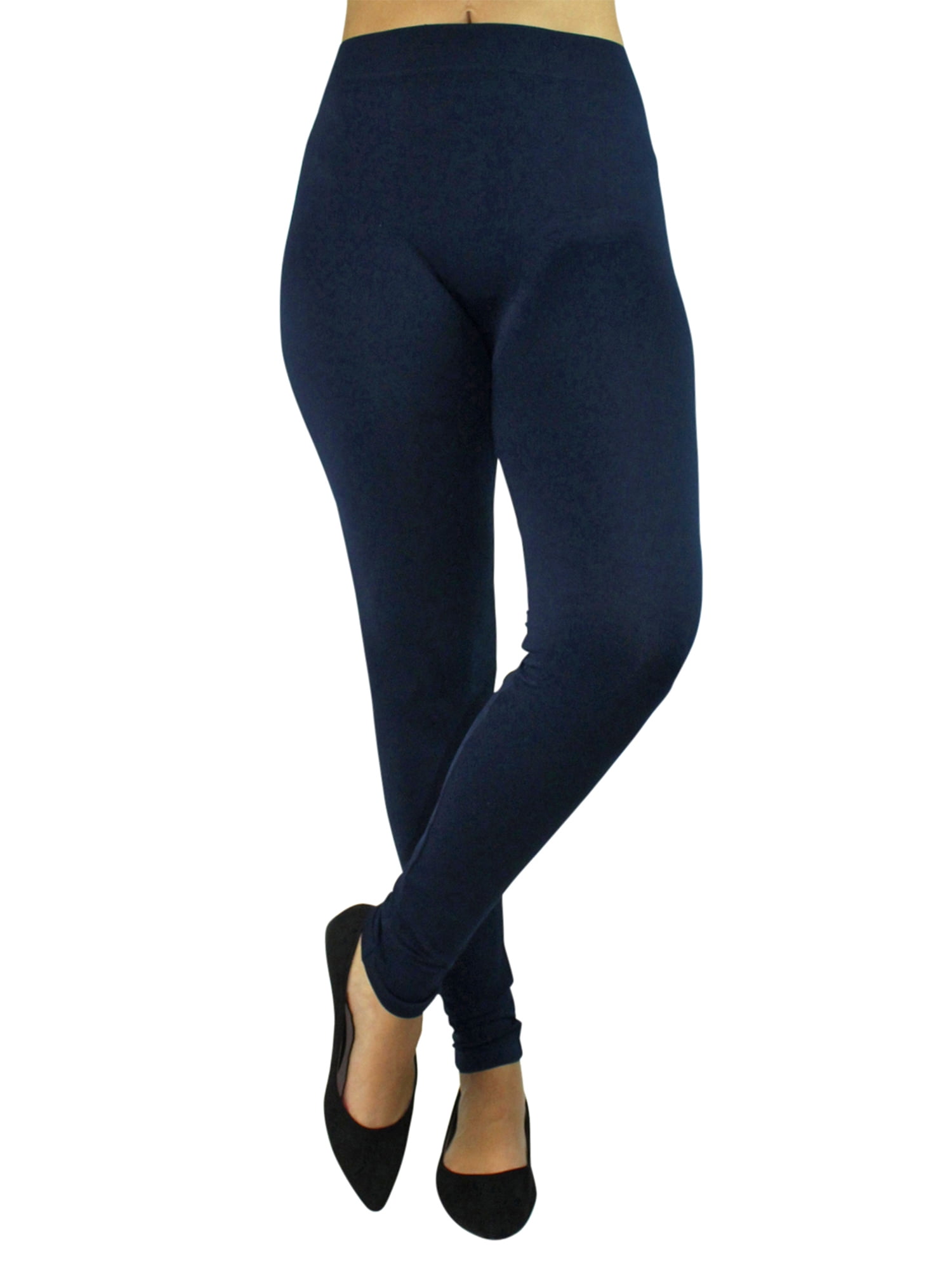 Dark Navy Blue Full Length Seamless Leggings For Women