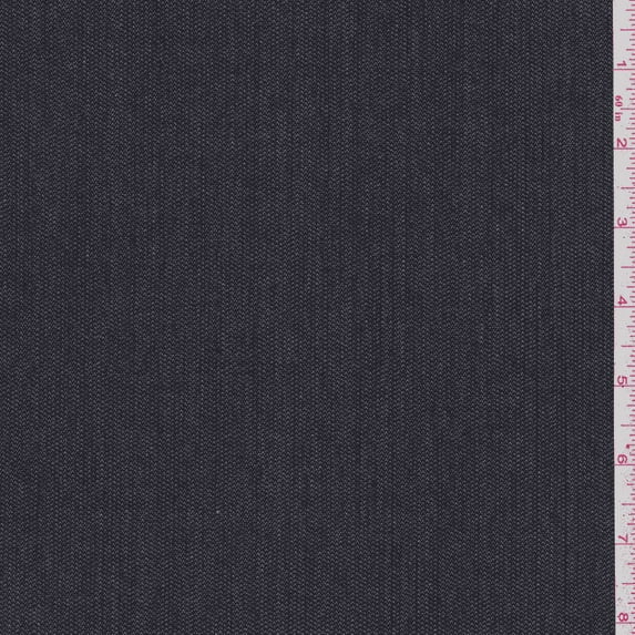 Dark Navy Blue Wool Suiting, Fabric Sold By the Yard