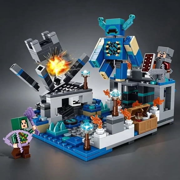 Dark Night Adventure Building Set, Glow-in-The-Dark Pixel Scene Construction Toy with Mysterious Atmosphere Design, Creative Building Bricks Kit, Spooky Gift for Pixel Mystery Game Fans, 14+