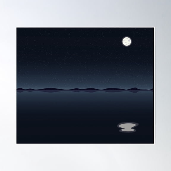 Dark Night Poster Wall Art, Modern Wall Decor, 12x18 UNFRAMED