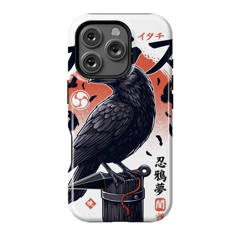 Dark Ninja Raven Fantasy Artwork Phone Case with iPhone 11 to 17 Pro ...
