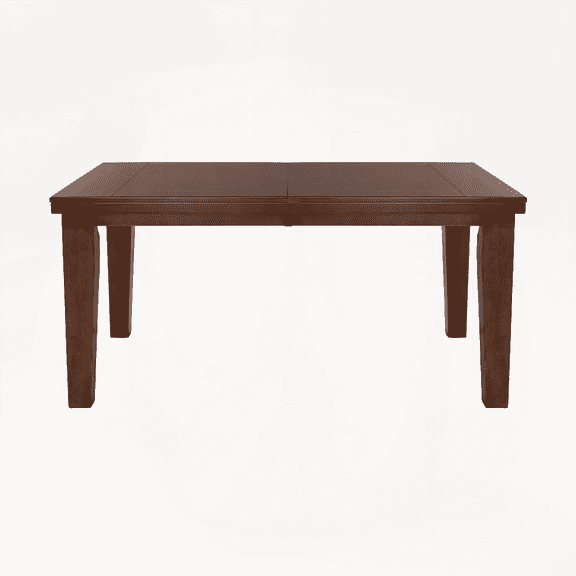 Dark Oak Finish Rectangular 1pc Dining Table with Self-Storing Extension Leaf | Wooden Simple Dining Furniture for Small Spaces