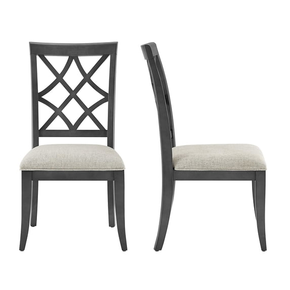 Dark Oak Finish + Rubber Wood Frame / 2 Dining Chairs for Various Occasions