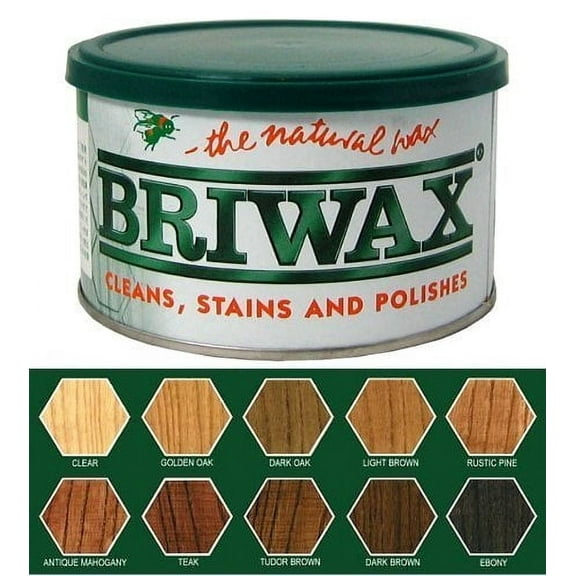 (Dark Oak) Furniture Wax Polish, Cleans, stains, and polishes. by, Briwax (Dark Oak) Furniture Wax Polish, Cleans, stains, and polishes. By Briwax