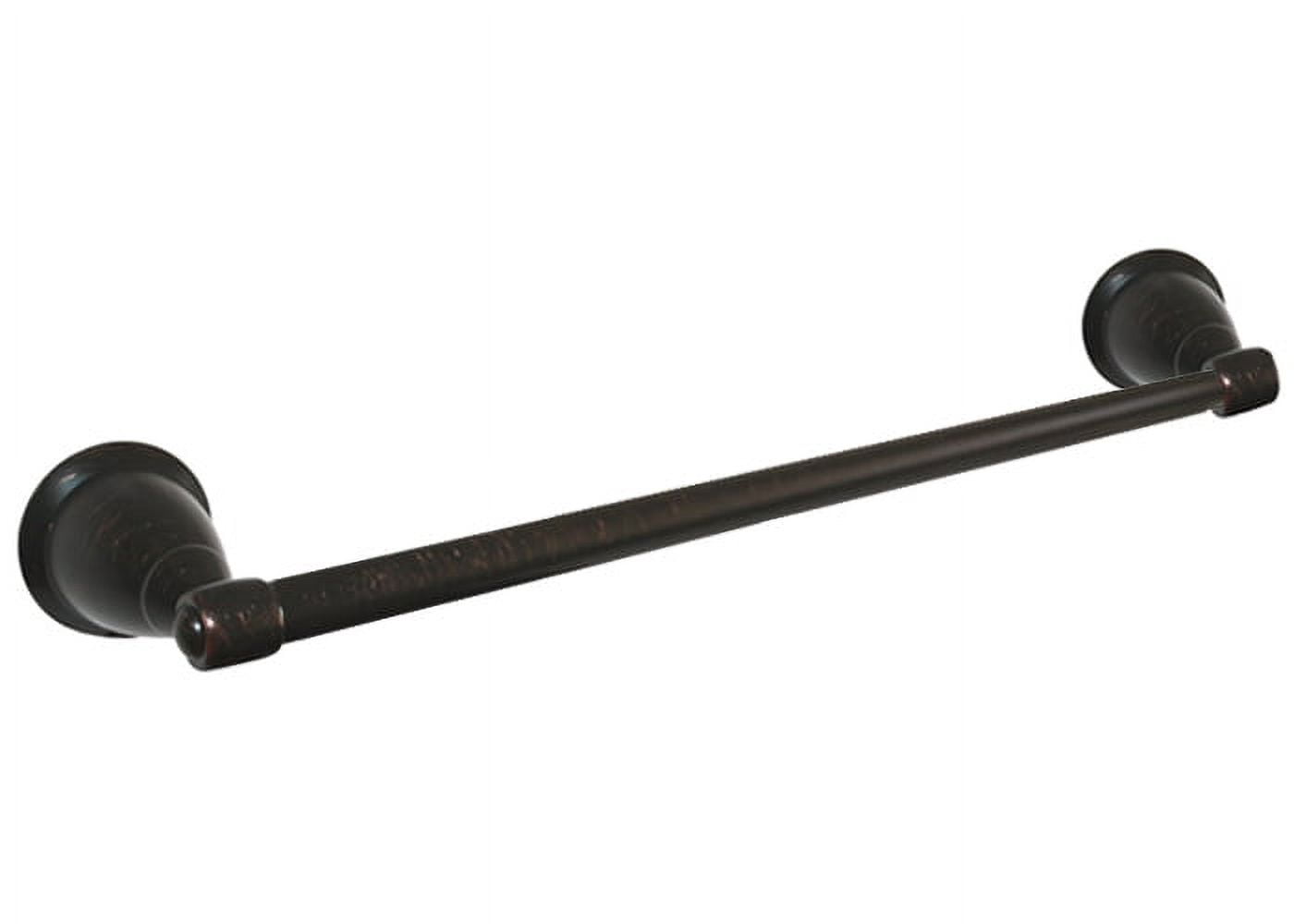 30-Inch Solid Brass Towel Bar With Rope Rosettes - Oil Rubbed Bronze Finish Bathroom Hardware By Emtek
