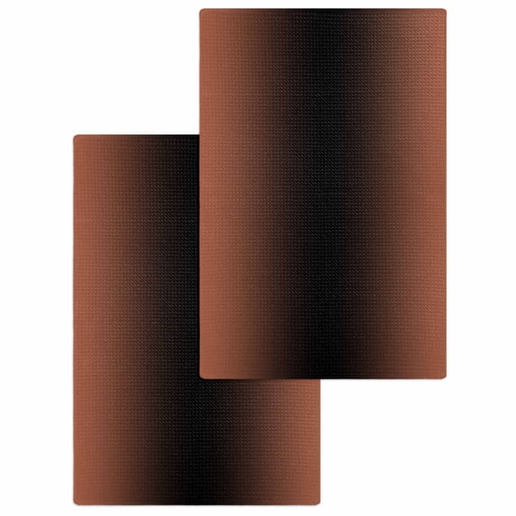 Dark Orange Black Ombre Kitchen Dish Towels for Drying Dishes Set of 2, Modern Gradient Abstract Art Waffle Weave Microfiber Hand Tea Bathroom Towels Quick Dry & Absorbent Towel 15.7x23.6