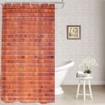 thumbnail image 1 of Dark Orange Building Brick Wall Decor Shower Curtain,Stonewall Urban Bathroom Decor Polyester Fiber Plastic Rings QuickDrying Waterproof for Bathtubs/Bathroom, 72x36 inches, 1 of 6