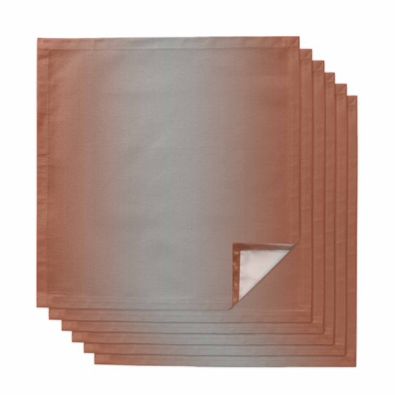 Dark Orange Grey Ombre Cloth Napkins, Modern Gradient Abstract Art Washable and Reusable Dinner Napkins Set of 6, Table Napkin for Kitchen Party Birthday Wedding Hotel Housewarming 20"x20"