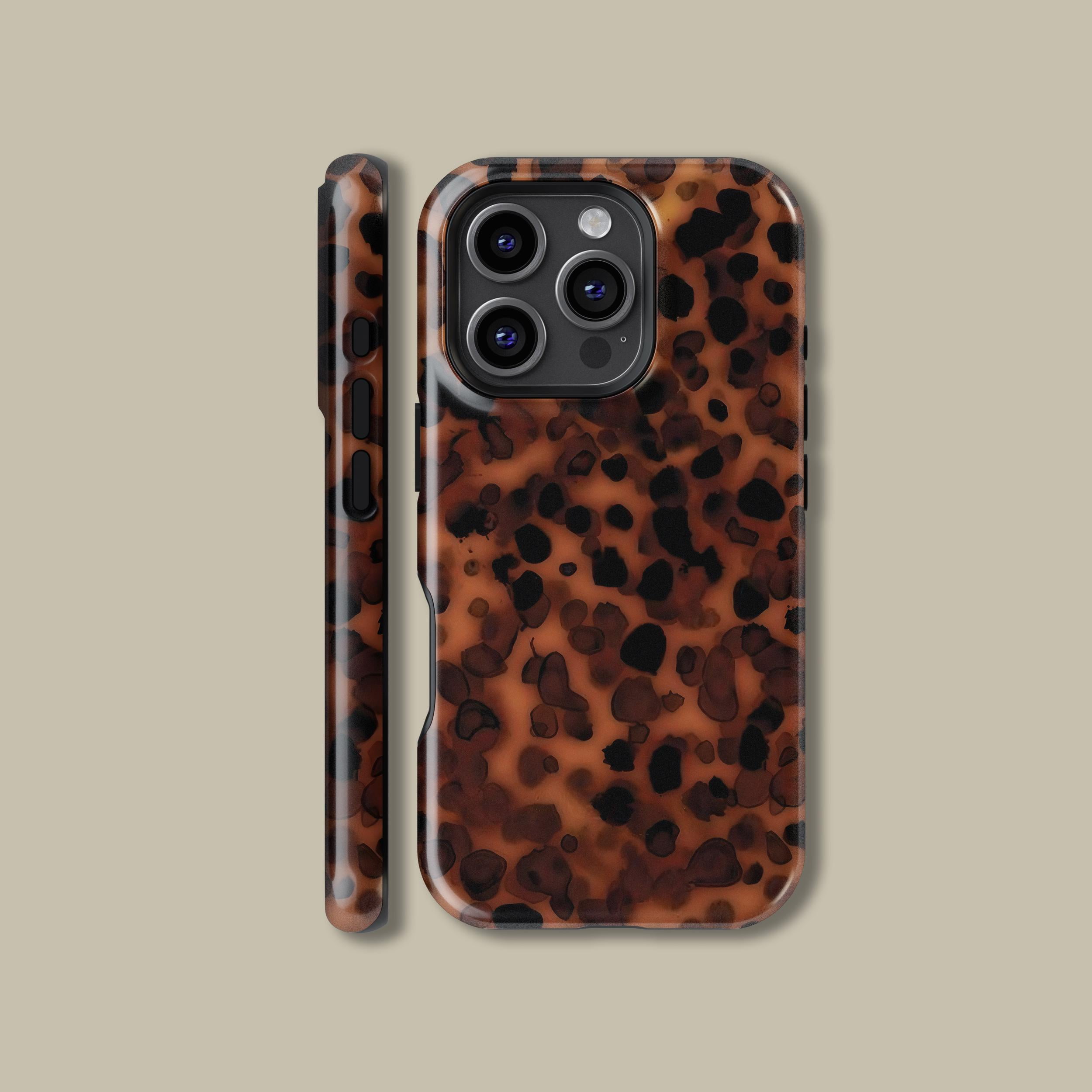 Dark Orange Tortoise Shell Case for iPhone Samsung Classic Print -  Walmart.com