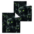 thumbnail image 1 of Dark Pattern with Black Cats 100% Cotton Face Towel 12x12in Soft Absorbent Washcloth Durable Printed Hand Towels for Bathroom Travel 2 Pcs, 1 of 9