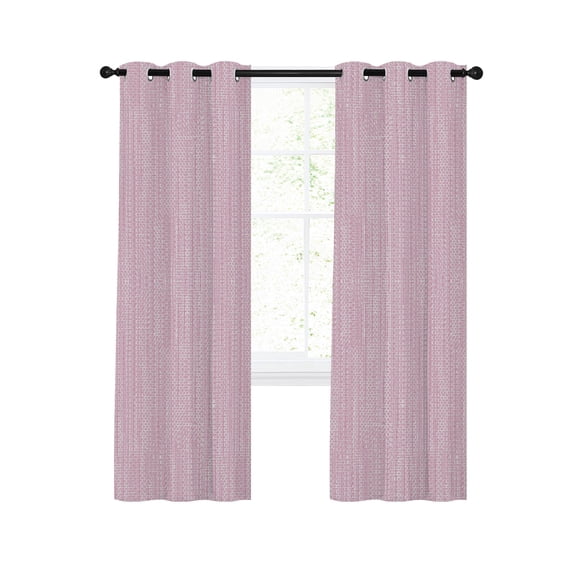Dark Pink Blackout Curtains for Bedroom Living Room, Country Vintage Minimalist Solid Color Backdrop 45 In Long Thermal Insulated Room Darkening Drapes Grommet Window Treatments, 42 x 45 In