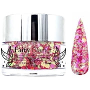 Dark Pink Chunky Glitter Dip and Acrylic Nail Powder - Strawberry Cheesecake - Fairy Glamor
