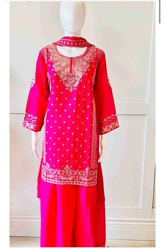 Dark Pink Palazzo Set