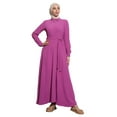 thumbnail image 1 of Dark Pink - Point Collar - Unlined - Modest Dress - Benin, 1 of 5