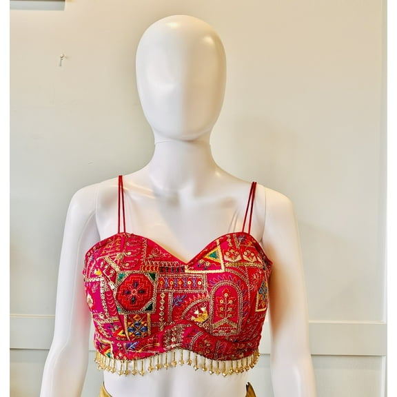 Dark Pink Ready Made Blouse